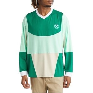 HEAD OF STATE Green Home & Away Long Sleeve Jersey Sz. S​​​​​​​